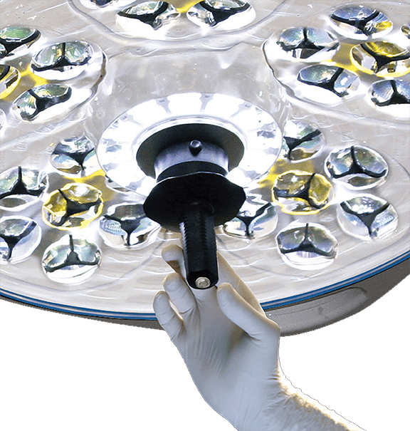 Aurora product being adjusted by hand