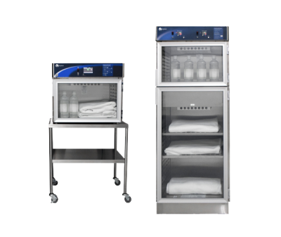 Two Skytron warming cabinets side-by-side no background
