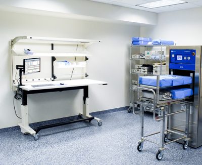 Skytron Prep & Pack Workstation in medical setting