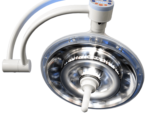 Skytron DoVera surgical light under view of the sterile handle