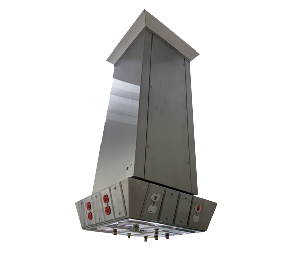 Stainless equipment column for operating room