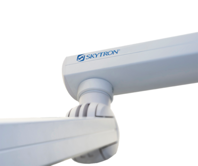 Close up shot of medical boom Ergon 3 arm at a joint point
