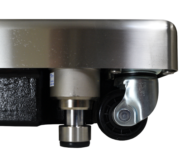Weight sensing brakes provide stability information to keep patients and staff safe